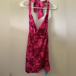 Fuchsia flower casual Dress
